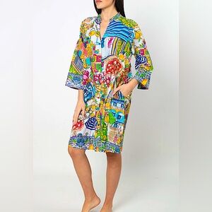 Italian Print Shirt Dress